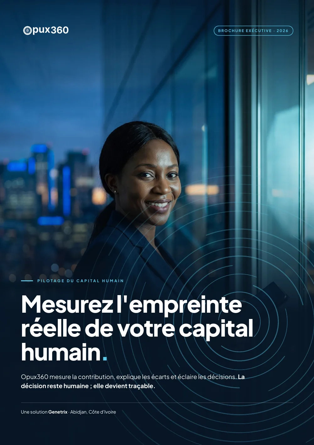 Couverture intégrale de OPUX360 — brochure exécutive