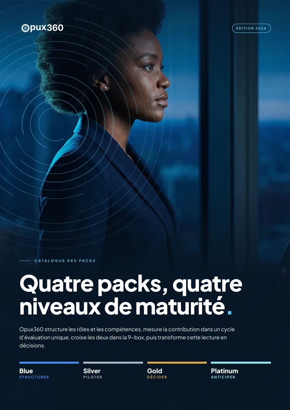Couverture intégrale de OPUX360 — catalogue des packs